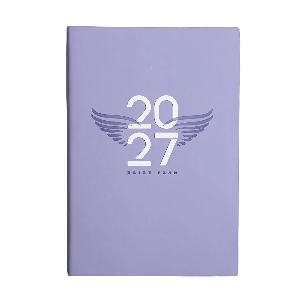 Portable A5 2027 Schedule Book Planner Reminder To Do List Daily Planner Book Textured PU Agenda Book Office Supplies