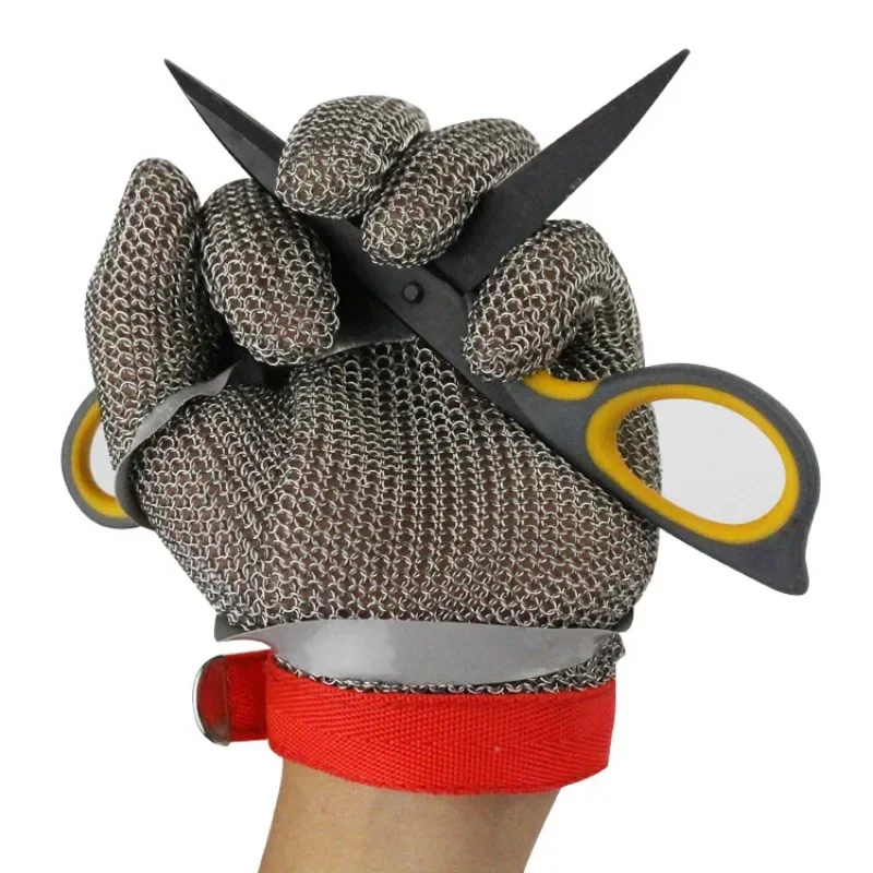 5 Level Anti-cutting Work Gloves Stainless Steel Wire Safety Gloves Safety Stab Resistant Work Gloves Cut Metal