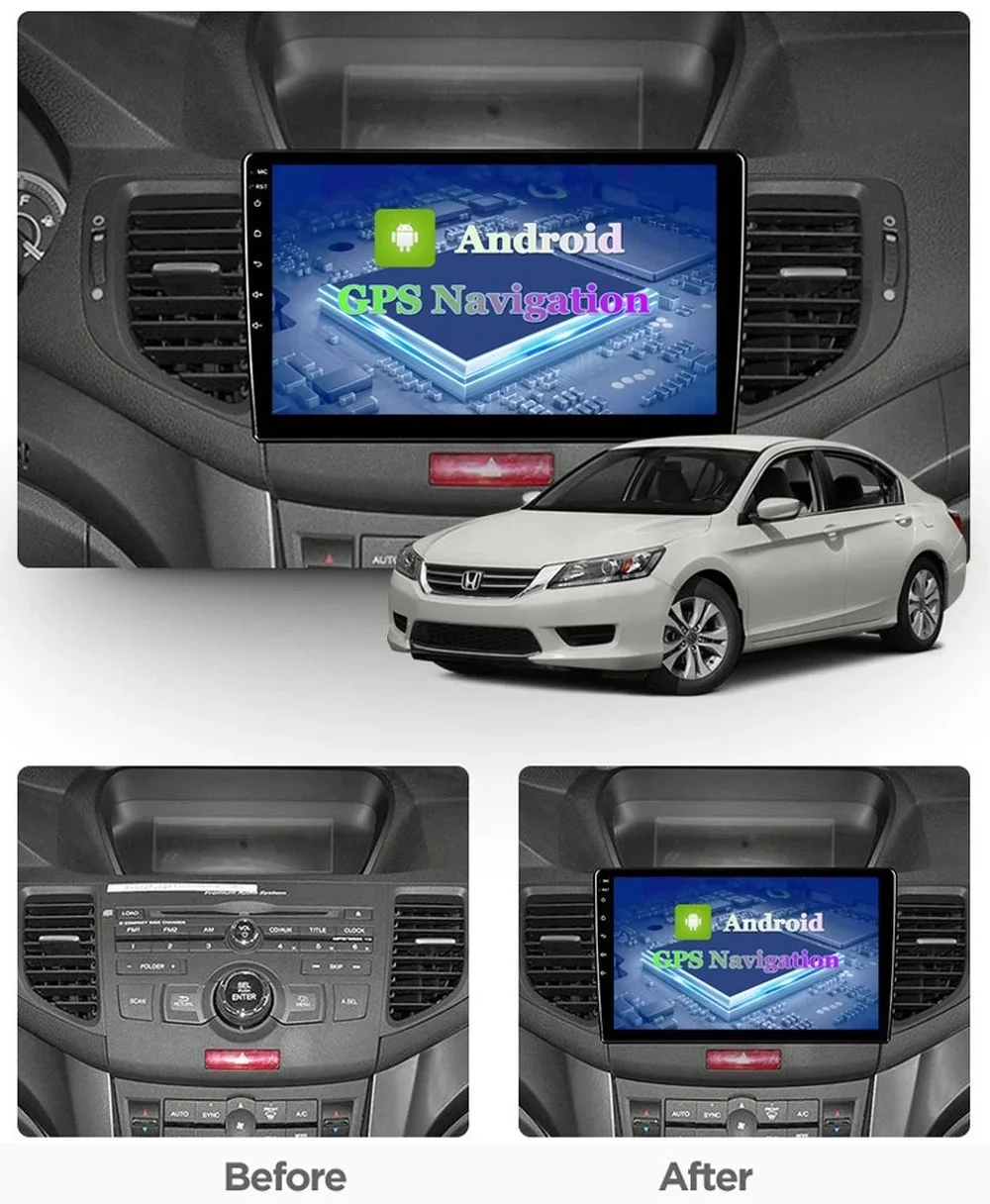 Android 11 Car GPS Navigation For Honda ACCORD 2008-2013 Auto Radio Stereo Multimedia PlayerWith Wifi 4G DSP Mirror Link