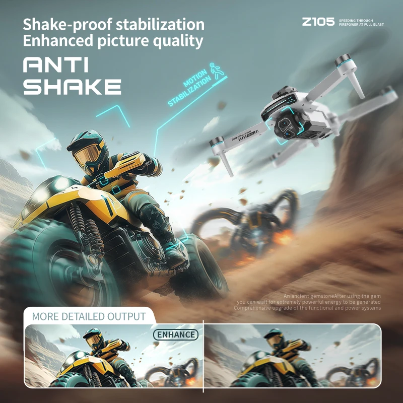 2026 Z105 Drone Aerial Camera FPV Controller Obstacle With Large Screen Remote Control Brushless Motor Quadcopter RC Toy For Boy