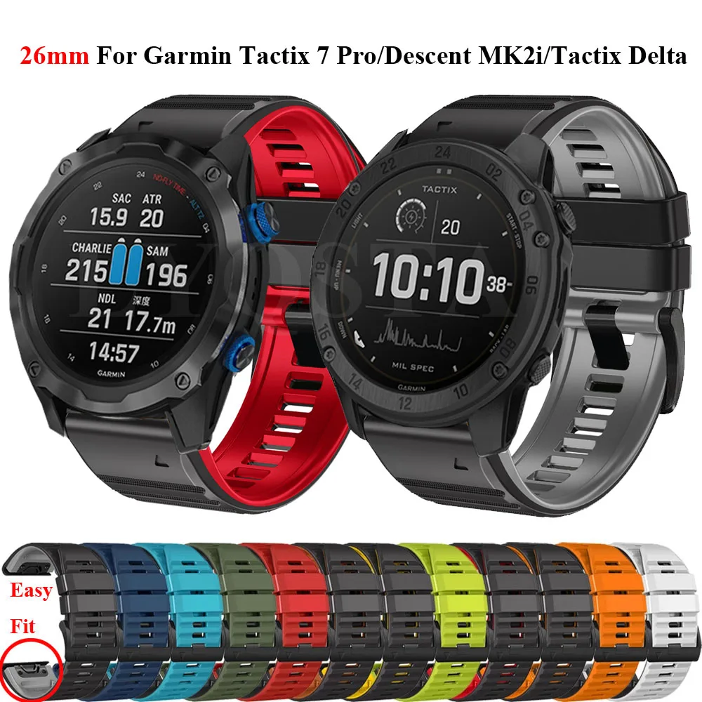 Smartwatch Official Bracelet For Garmin Fenix 7X 5X Plus 6X Pro QuickFit Original Silicone Band Tactix Delta/Descent Mk2i Straps