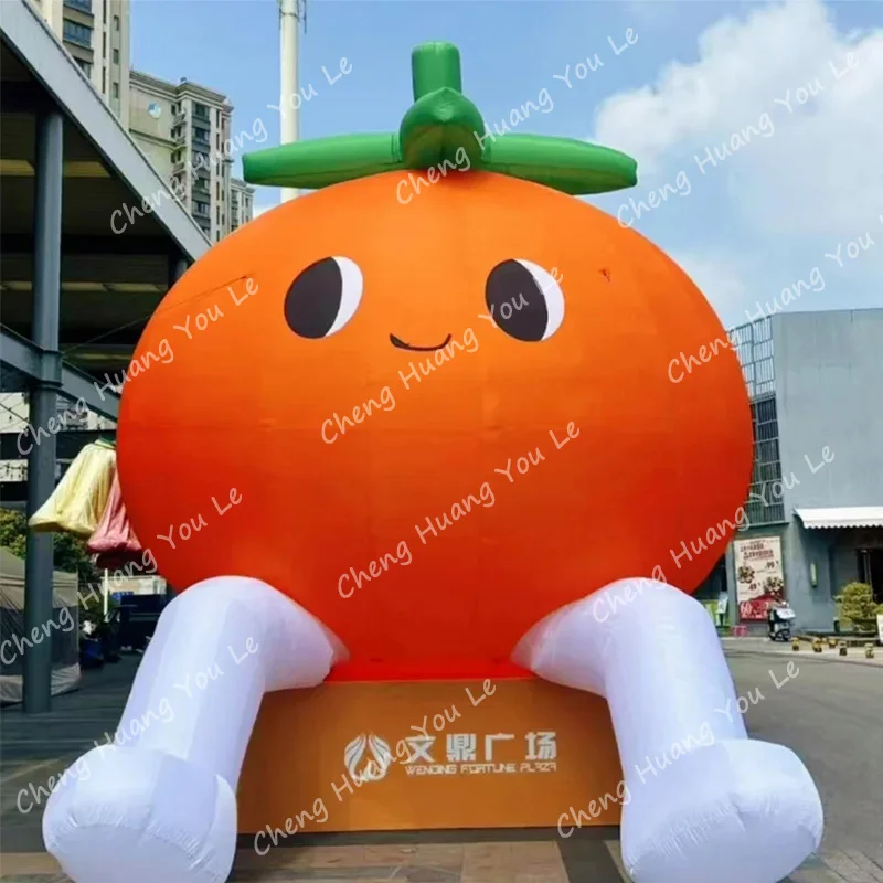 Outdoor advertising decoration inflatable fruit doll cartoon orange pear lemon persimmon with air blower