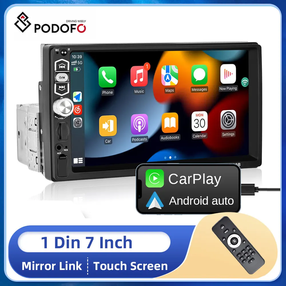 Podofo Universal Car Radio Autoradio 7