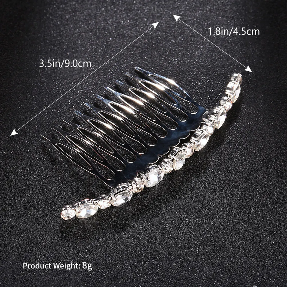 1Pcs Exquisite Glass Rhinestone Hair Comb High-Quality Alloy Hair Decor Delicate Charm for Daily Use Special Occasions Fashion