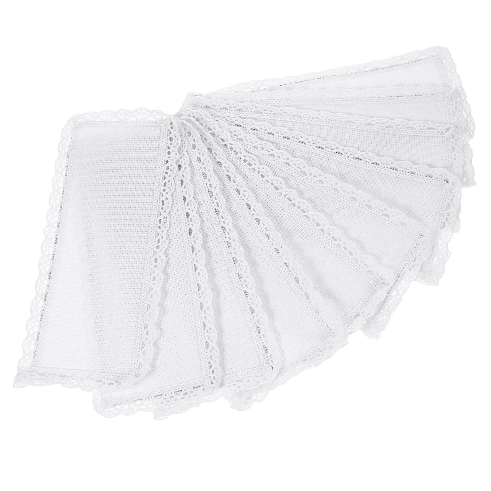 10 pçs kits de ponto cruz para adultos marcador marcadores tecido costura diy strass branco espaços inacabados estudante