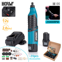 Hormy 12V Cordless Grinder Electric Drill Mini Drill Grinder Adjustable Engraving Pen Cutting Rotary Tool With 2 Lithium Battery