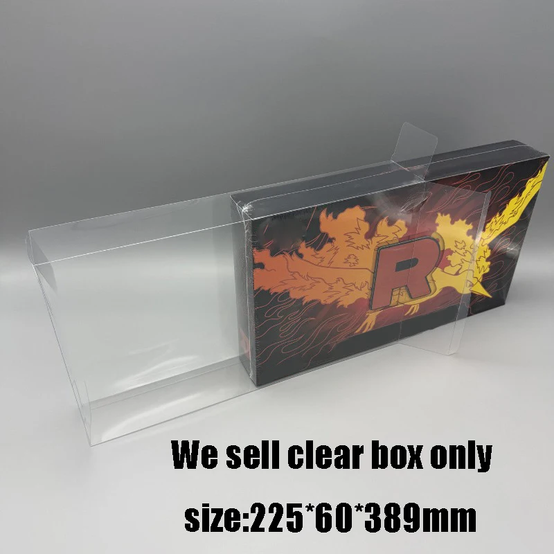 Étui de protection ultra transparent pour TCG, version américaine, pour Moltres de Team Rocket