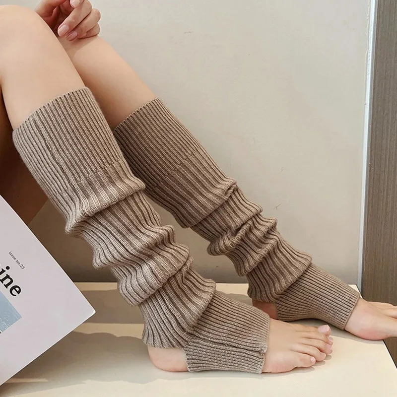 

New Warm Socks Thickened Foot Socks Women's Autumn Winter Warm Loose Yoga Socks Knitted Extended Leg Guards Boot Covers