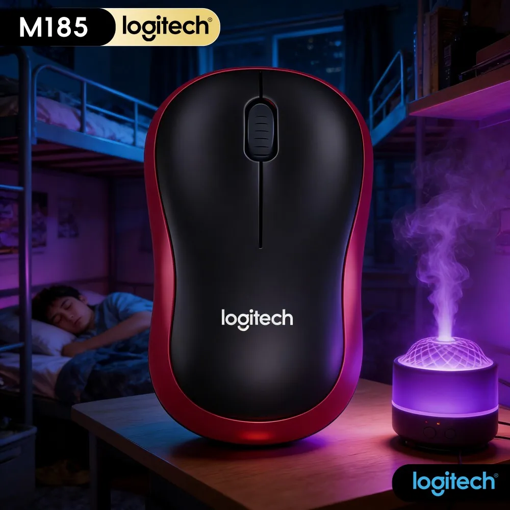 Logitech M185 Wireless Mouse Good Value Wireless Peripheral Fit Home Office Student Desktop Laptop Regular Daily Use