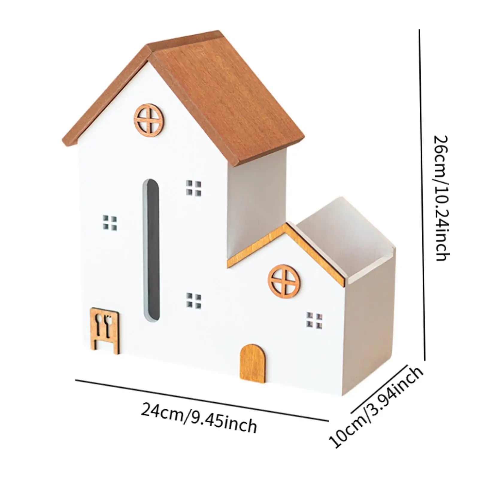 Haus Statue Tissue Box Abdeckung Tragbare Dekoration Gesichts Tissue Halter