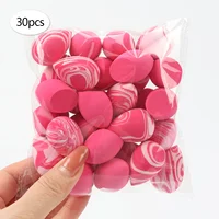 30Pcs 2-in-1 Hydrophilic Mini Sponge Set - Latex-Free Wet&Dry Blenders for Flawless Finish | Travel Size Velour Puffs All Skin 3