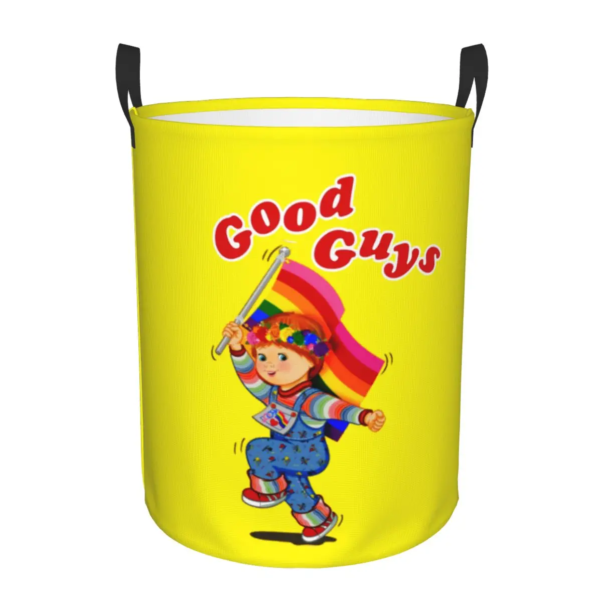 Good Guys Pride Laundry Basket Collapsible Large Capacity Clothes Storage Bin Cartoon Child's Play Chucky Baby Hamper