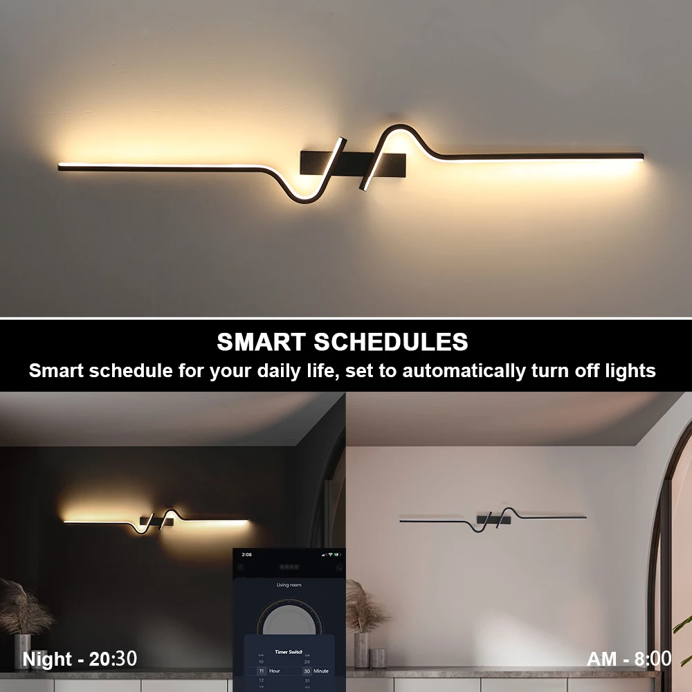 الحديثة LED درج الجدار ضوء Led السرير الجدار مصباح لغرفة المعيشة غرفة نوم الدرج التلفزيون خلفية الحد الأدنى أضواء الجدار الداخلي