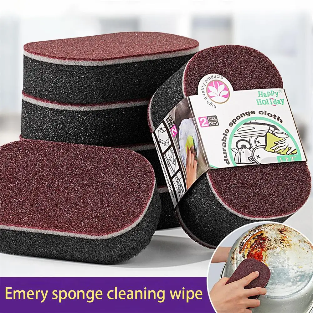 Emery High Density Sponge Magic Wipes Home Kitchen Pan Bottom Black Dirt Decontamination Rust Removal Cleaning Dishwashing Brush