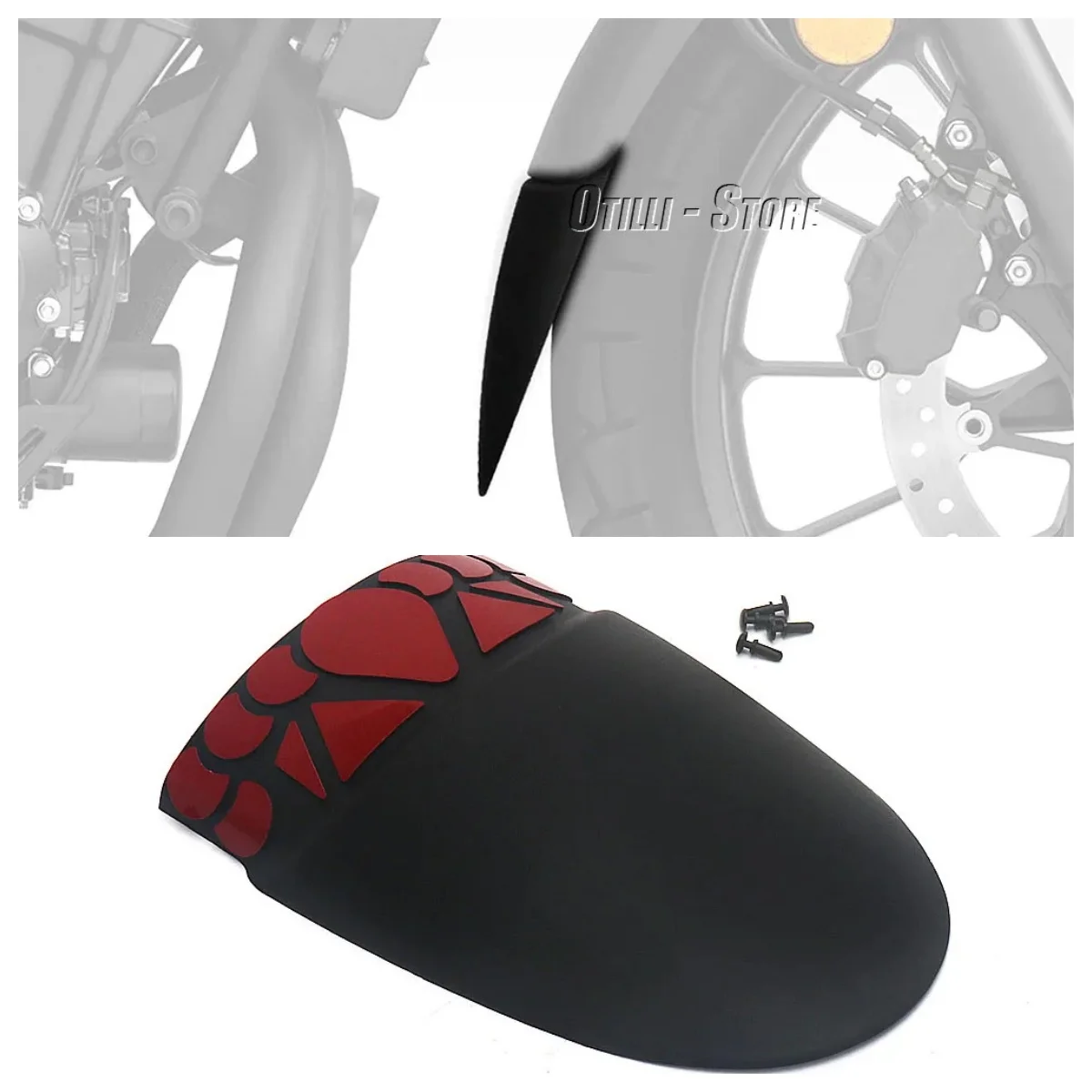 For Honda CL 500 Cl500 cl500 New Motorcycle Front Fender Extender ABS Mudguard Extension 150mm Splash Guard Black Wheel Hugger