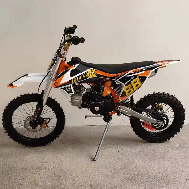 Легкий вездеходный бензиновый мотоцикл 125cc/140cc для взрослых и детей, внедорожный 4-тактный двигатель с цепным приводом