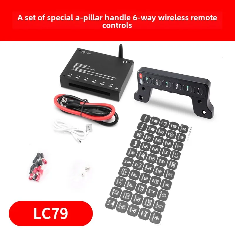 For Toyota Land Cruiser 79 LC79 Car A-pillar Handle Six-way Switch Modified LED Spotlight Integrated Switch Off-road Accessories view 6