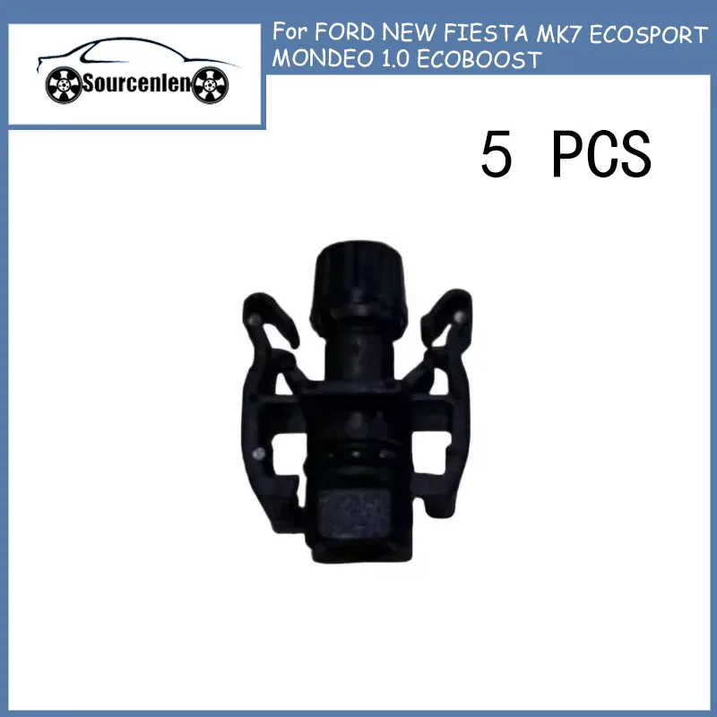 5 PEÇAS Novo Flange de Válvula de Drenagem do Termostato de Líquido Arrefecedor PARA FORD NEW FIESTA MK7 ECOSPORT MONDEO 1.0 ECOBOOST C1B18C362AA