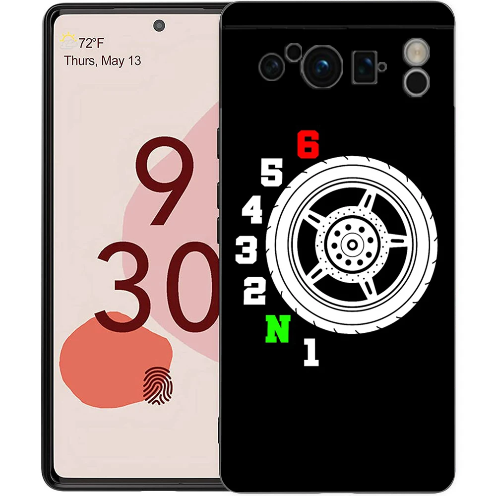 1N23456 Motorcycle Phone Case Cover for Google Pixel 8 7 6 7A 6A Pro 5G Shockproof Silicone Soft 8 Pro 5G Shell Capas Fundas Bag