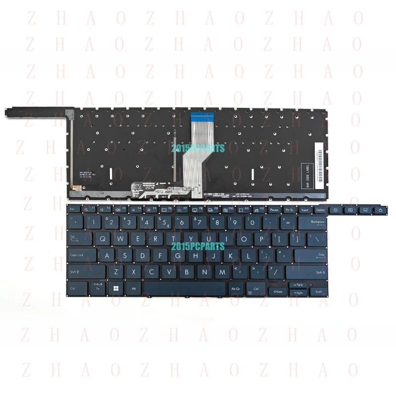 L+ for  ASUS ZenBook Pro Duo 15 OLED UX582L UX582LR UX582Z UX582ZW Keyboard Backlit US