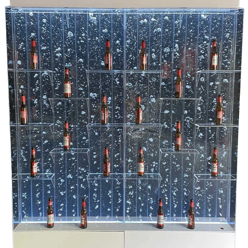 

Customize.Multi-function Purpose-curtain Spray Cabinet with LED Lights Waterfall Curtain