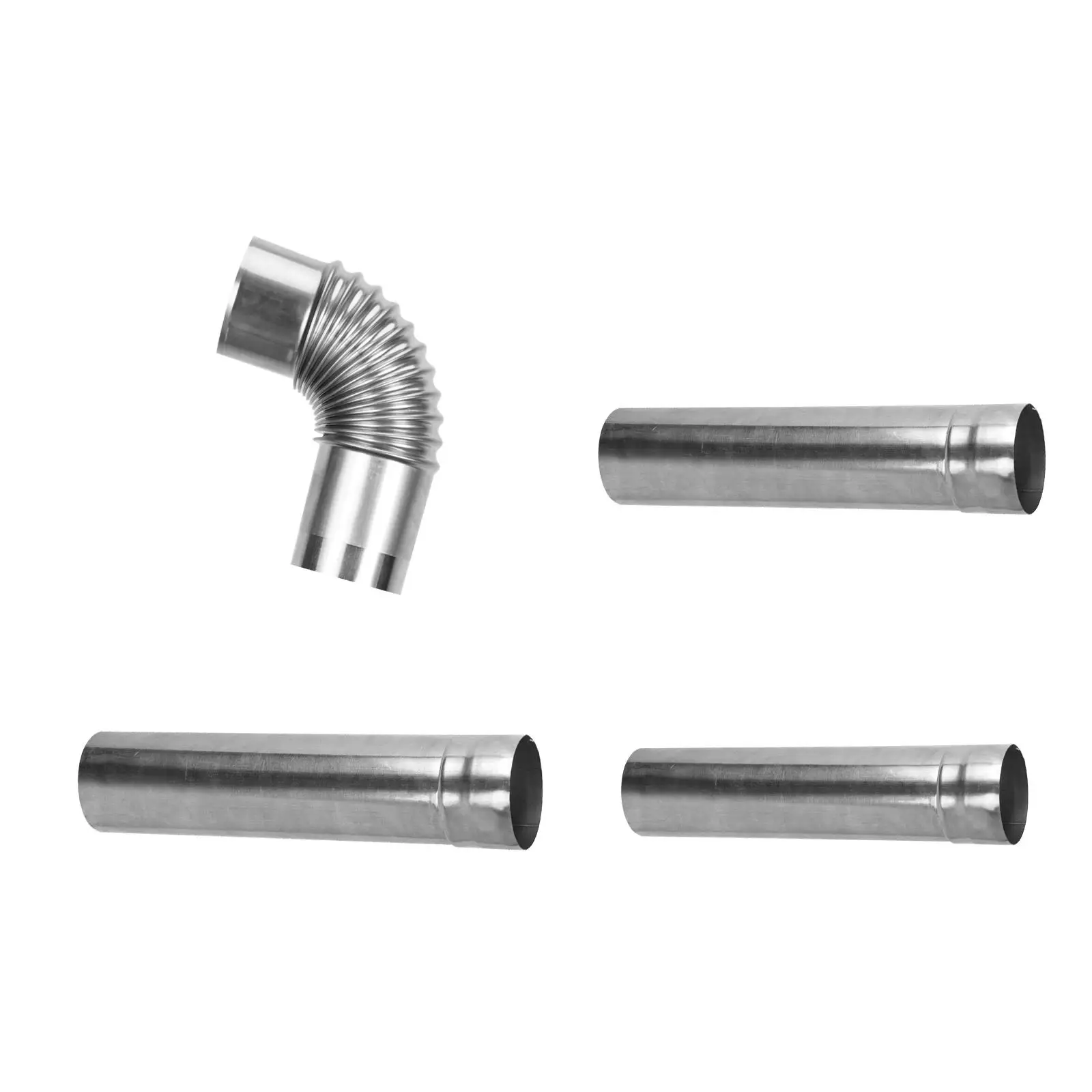 Portable Wood Stove Chimney Tube Stainless Steel Flue Pipe Outdoor Camping Tent Heater Adapter for Fire Place