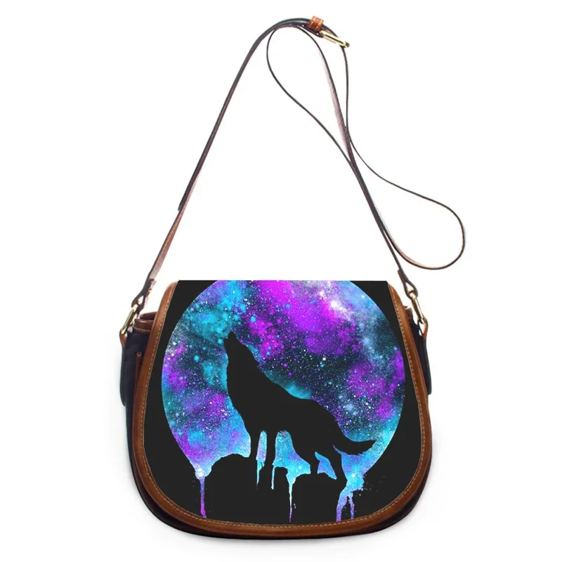 fierce Wolf 3D Print New Fashion Women Crossbody Bag Luxury Handbags Women Bags Zipper Shoulder Bag Women Shoulder Bag