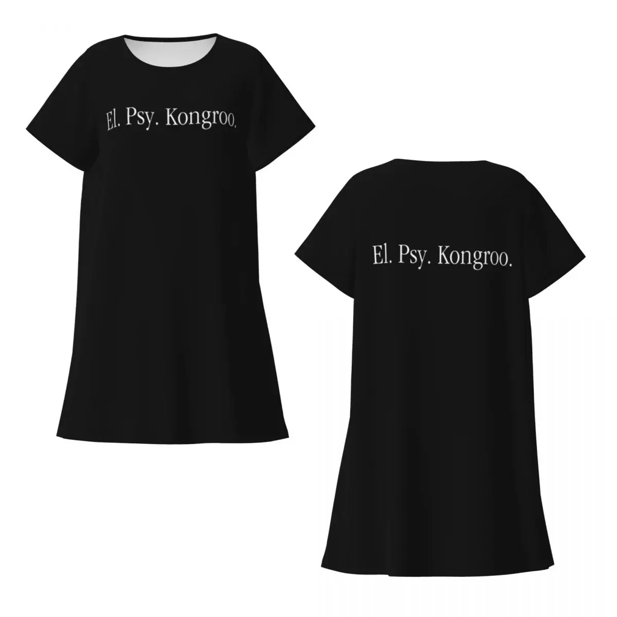 Steins Gate - El Psy Kongroo Camisón de manga corta para dormir, camisones de manga corta para mujer, vestido de pijama suelto