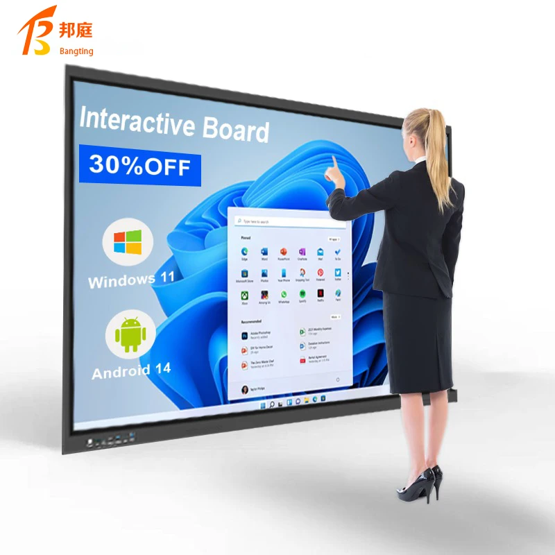 Factory Price 4k 65 75 85 96 110 Inch Touch Screen Multi-language Lcd Smart Board Interact Board Android Interactive Whiteboard