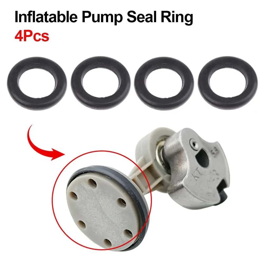 4Pcs 15mm Inflatable Pump Seal Ring Rubber Heat Resistant Electric Pump O-Ring Easy to Install Piston Seal Replacement