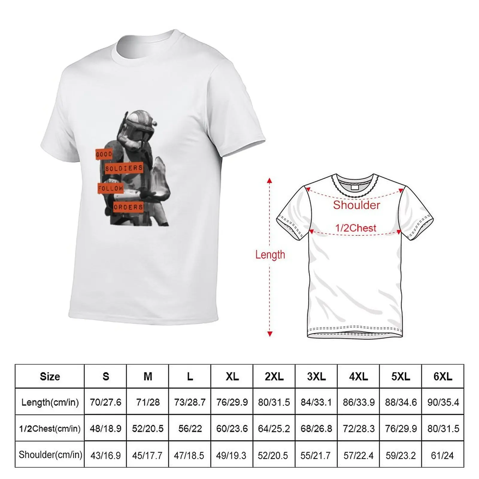 قمصان قطنية ثقيلة لتي شيرت جنود القائد تي شيرت كودي أوامر اتبع تي شيرت رجالي قطني - رجل جيد