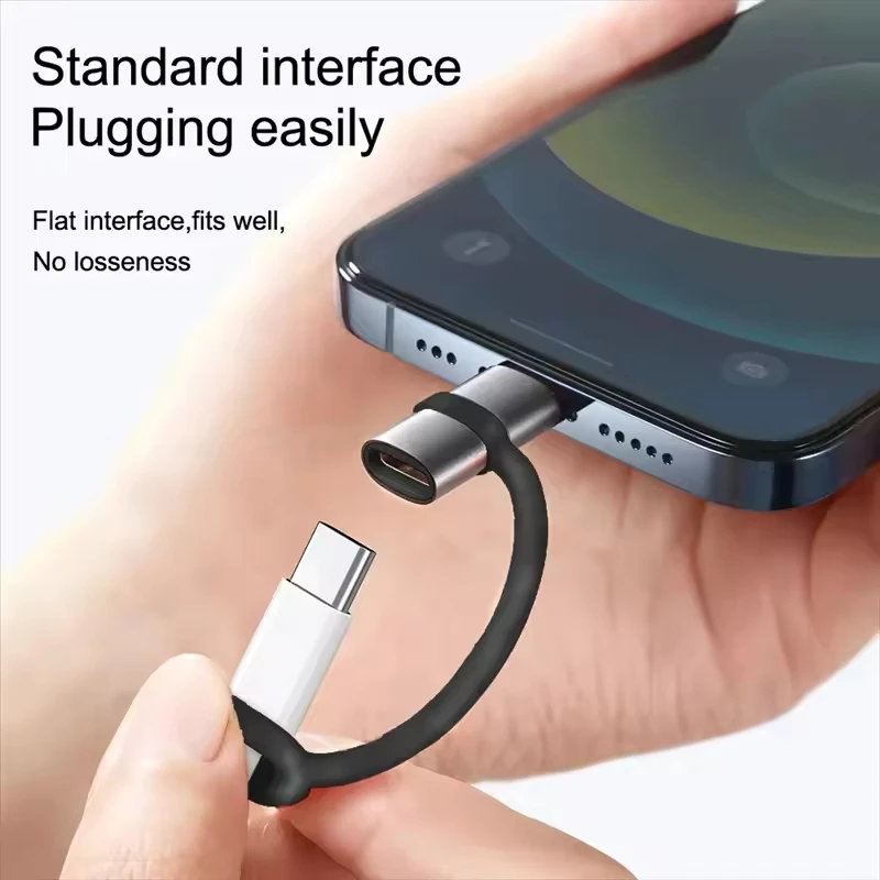 PD30W Usb نوع C إلى ios محول لنظام iOS ذكر إلى نوع C أنثى محول آيفون 15 14 13 12 11 ماك بوك موصل سريع