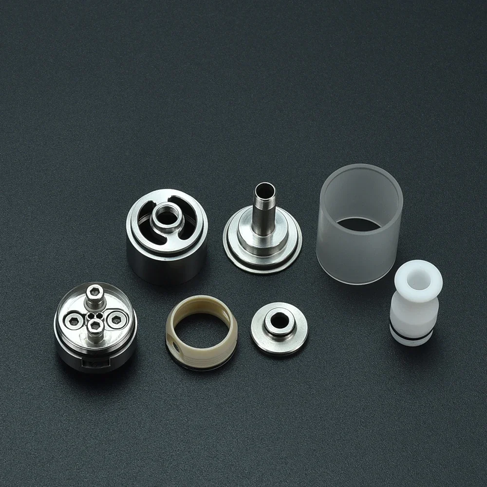 Dvarw 16 RTA 16mm 316 SS ملف واحد 2 مل مع SteamTuners bellcape مادة الكمبيوتر تناسب Dvarw RTA MTL TANK مع طرف تنقيط 510 mtl
