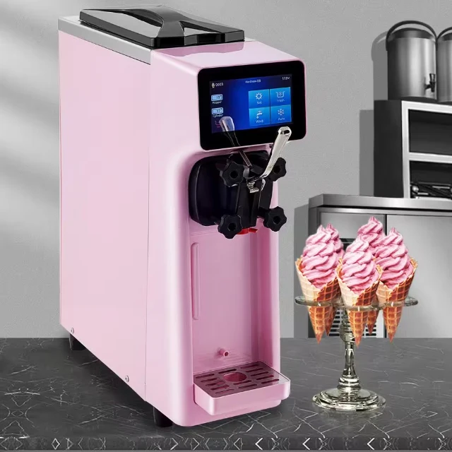 

Tabletop commercial vending maquina de hacer helados homemade small industrial home ice cream soft serve machine for coffee shop