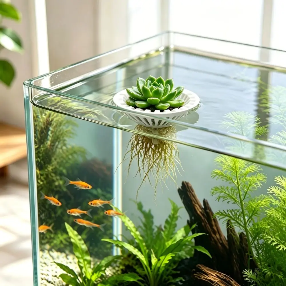 3D Printed Floating Colonization Basket Round Water Purification Soilless Cultivation Holder Universal White