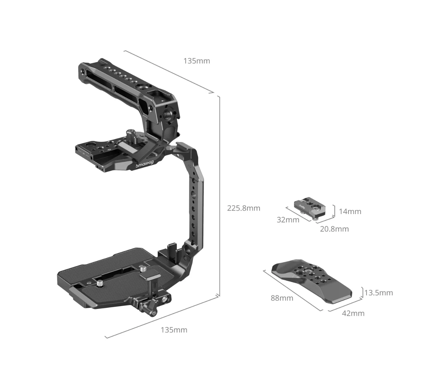 Smallrig 5136 Aluminum Alloy Cage Kit Photo Studio Accessory For Can On Eos C80
