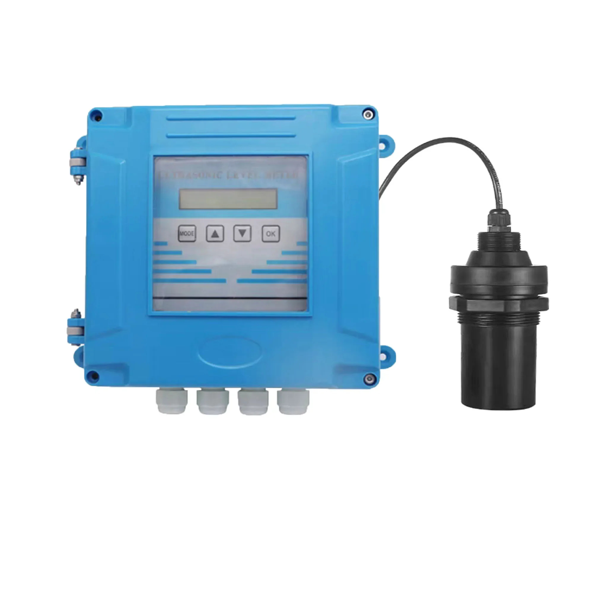 ESMUS10FA Split ultrasonic level gauge, Non-contact oil water level sensor with 4-20mA /RS485