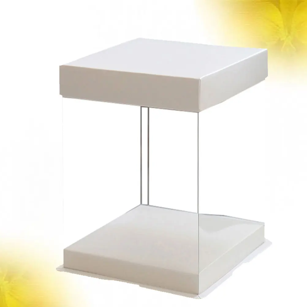 

Cake Box Clear Gable Boxes Mini Cakes Reusable Carrier with Cakeboxes Transparent