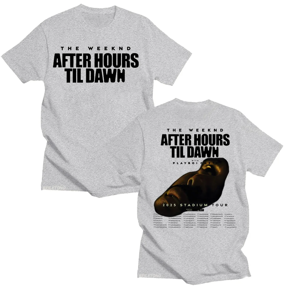 TheWeeknd After Hours Til Dawn Graphic T Shirt TheWeeknd 2025 Stadium Tour T-shirts Men Women Fashion Hip Hop Vintage Cotton Tee