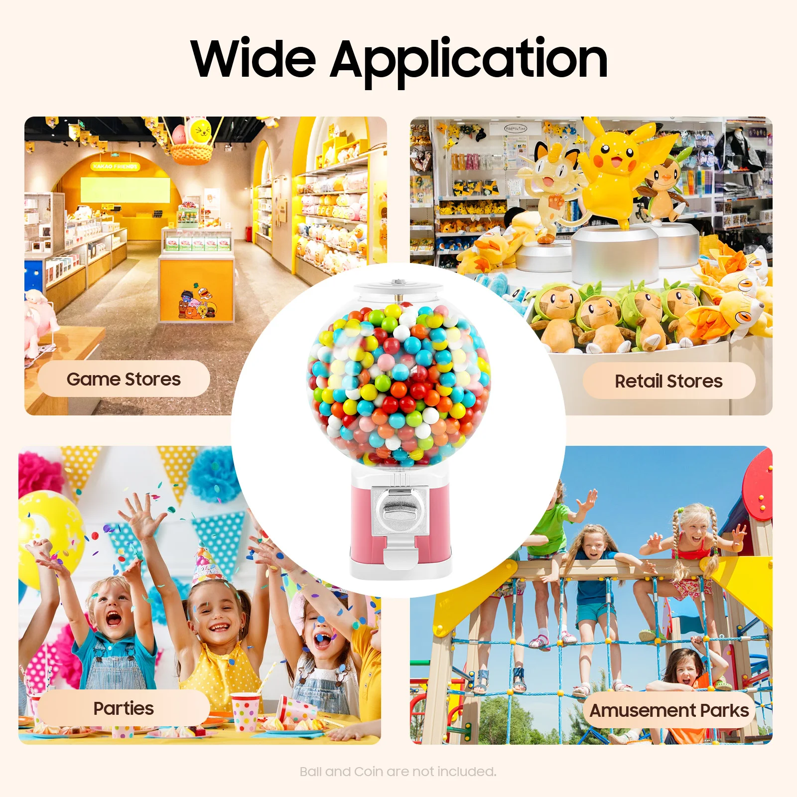 Vending Machines, Gumball Candy Dispenser with Keys for Kids Game Retail Stores