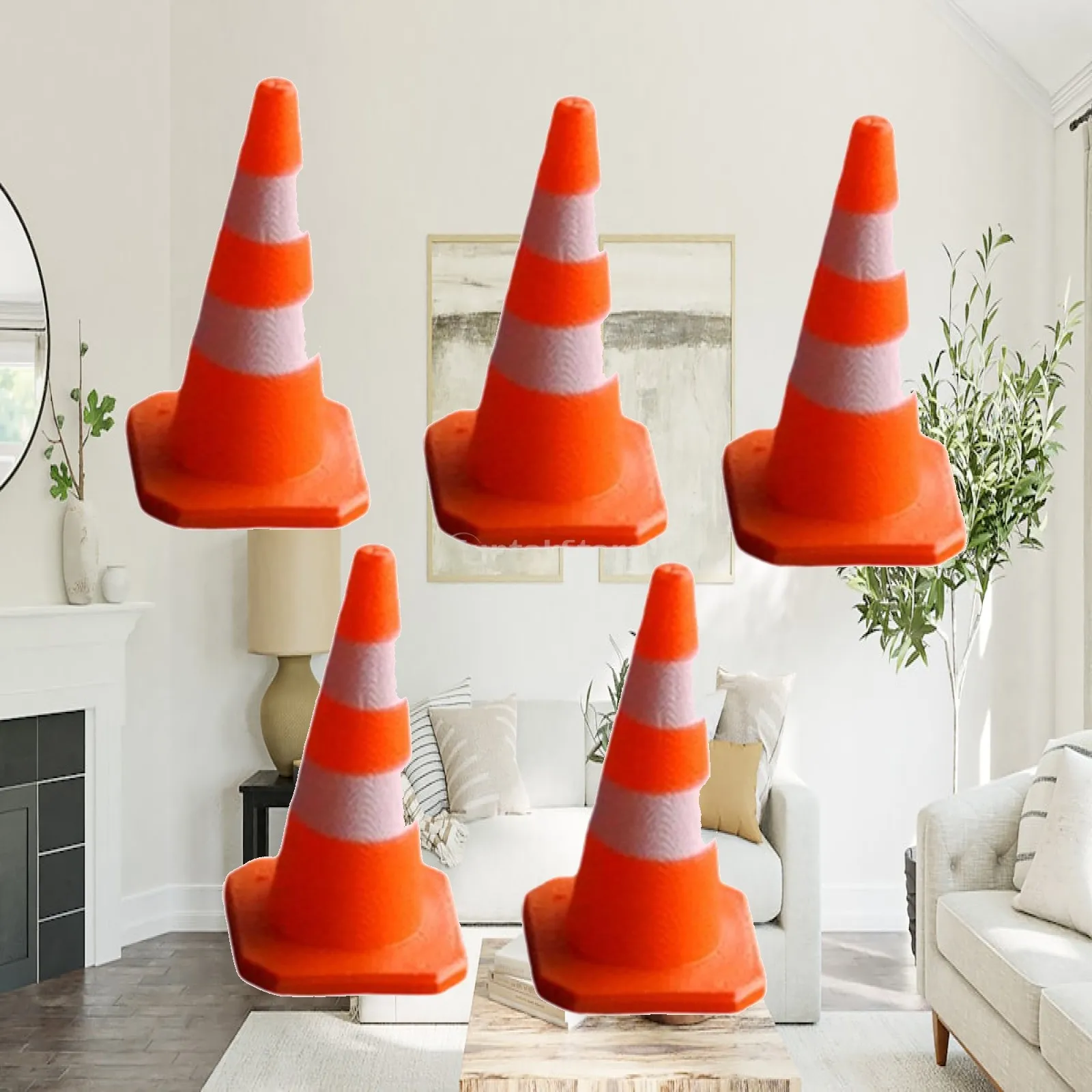 1 64 Scale Traffic Cone Model Realistic Parking Lot Decor Resin Diorama Cars Shop Ornament for Collectors