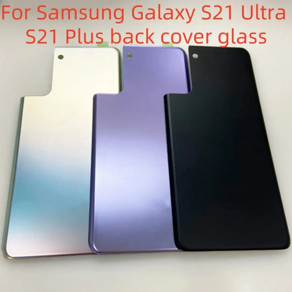 Back cover For Samsung Galaxy S21 Plus -S21 Ultra Glass Panel Rear Door Battery Housing Case Adhesive Replacement