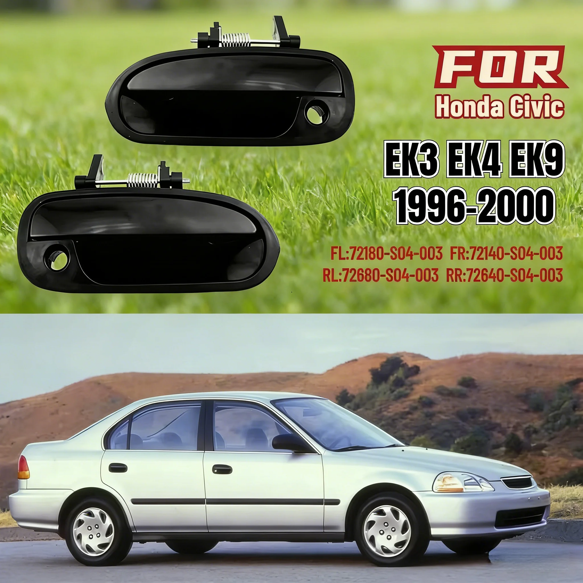 

Наружная ручка двери автомобиля для Honda Civic EK3 1996-2000 72180-S04-003 72140-S04-003