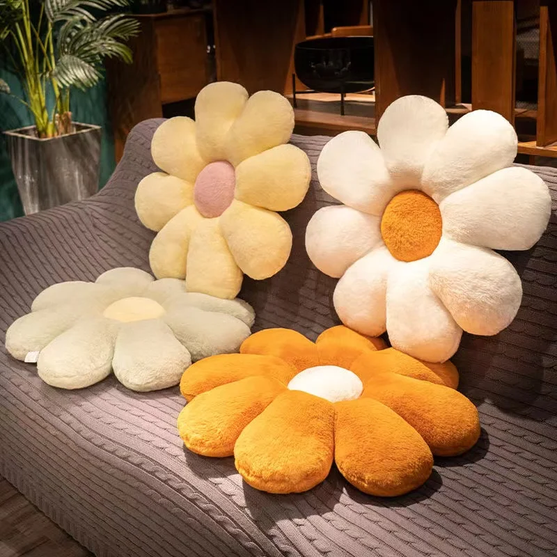 Nordische 45cm Blumen kissen Kaninchen fell weichen Boden flachen Mist nassary Bürobedarf Geburtstags geschenke