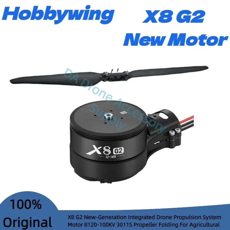 Nuovo motore drone integrato Hobbywing X8 G2 8120-100KV Motore sistema di propulsione Spinta massima 17,5 kg 3011S Elica agricola