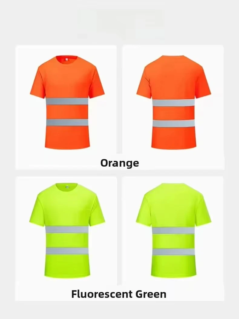 Breathable lightweight fabric sweat-wicking design  comfortable for long-hour outdoor construction, sanitation, traffic work.