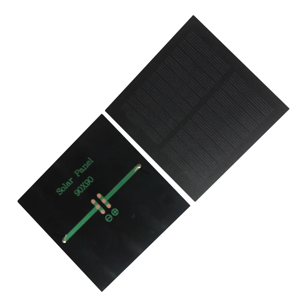 Monocrystalline 1.1W 5V Solar Panel Cell Solar Charger For 3.7V-5V Battery System Solar Light Toy Panel 90X90MM 5pcs/lot