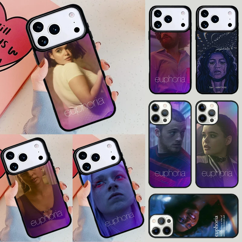Coque de téléphone série TV américaine Euphoria pour iPhone 17 Air 14 15 13 12 Max, compatible Apple 14 15 16 16e 11 Pro Max Plus
