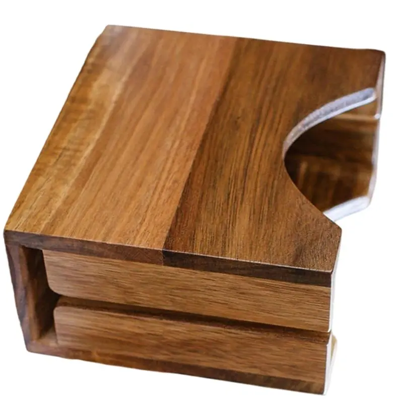 N09R-Bagel Slicer Holder Wood Bread Cutter Different Sizes Bagels, Buns, English Muffins