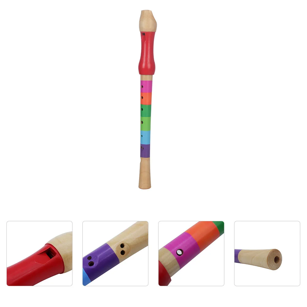 

Toy 8 Hole Treble Recorder Child Voice Woodwind Music Instrument Solid for Kids Flute